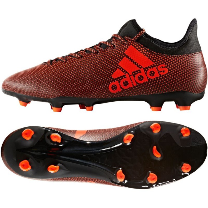 Scarpe da calcio Adidas X 17.3 Fg M S82365 multicolore arancia