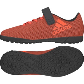 Le scarpe da calcio adidas X 17.4 Tf Jr. arancia
