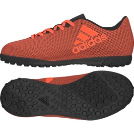 Scarpe da calcio Adidas X 17.4 Tf Jr S82422 multicolore arancia