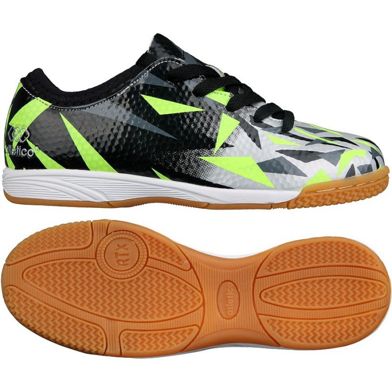 Scarpe da interno Atletico In 7336 S76516 bianca nero verde multicolore