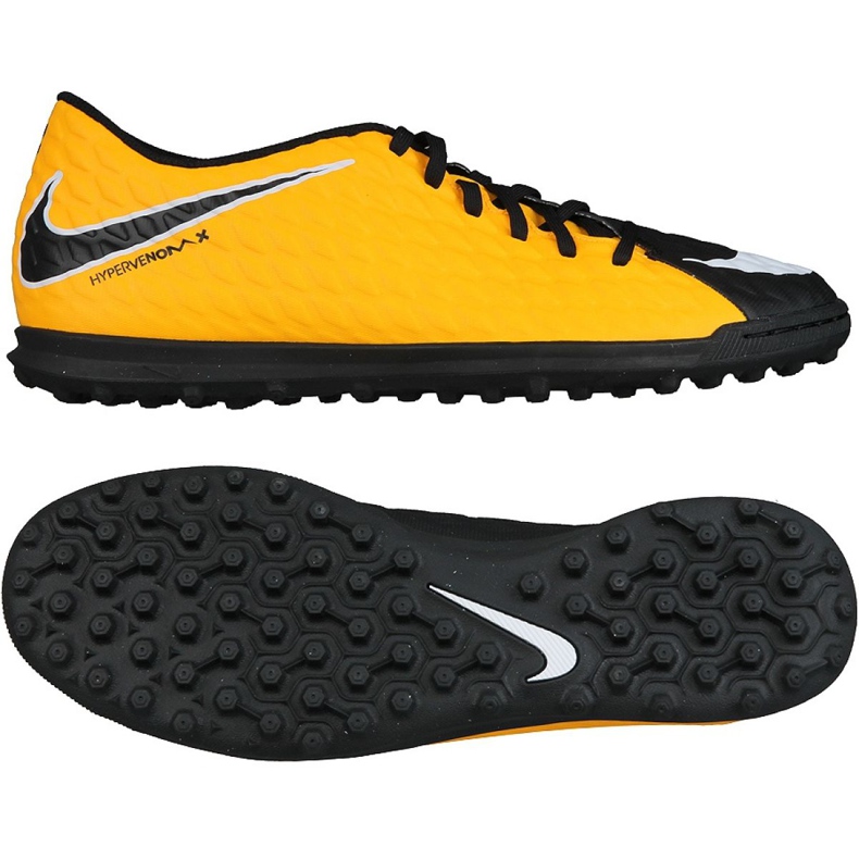 Scarpe da calcio Nike HypervenomX Phade Iii Tf M 852545-801 multicolore nero
