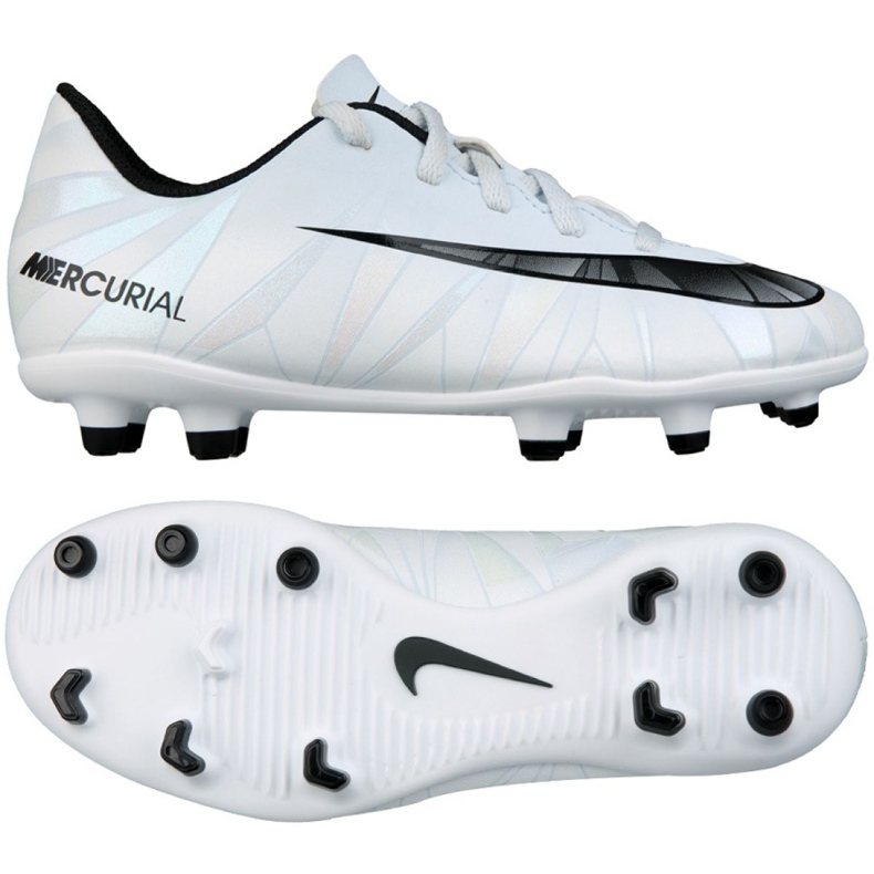 Scarpe da calcio Nike Mercurial Vortex Iii CR7 Fg Jr 852494-401 nero bianca