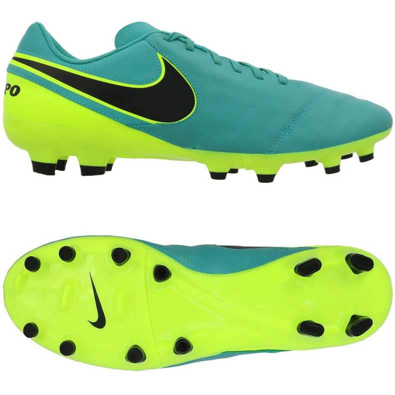 Scarpe da calcio Nike Tiempo Genio Ii Fg M 819213-307 nero blu