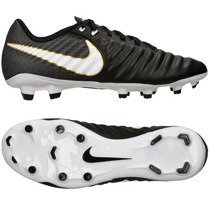 Scarpe da calcio Nike Tiempo Ligera Iv Fg M 897744-002 nero nero