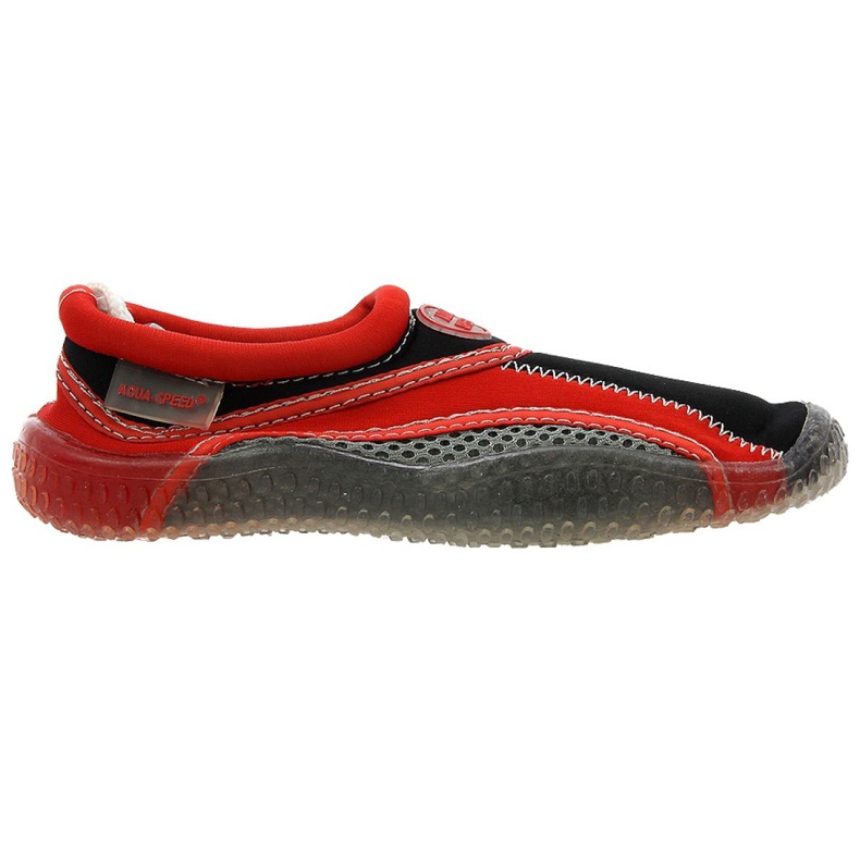 Scarpe da spiaggia Aqua-Speed ​​Jr. in neoprene rosso-grigio multicolore multicolore