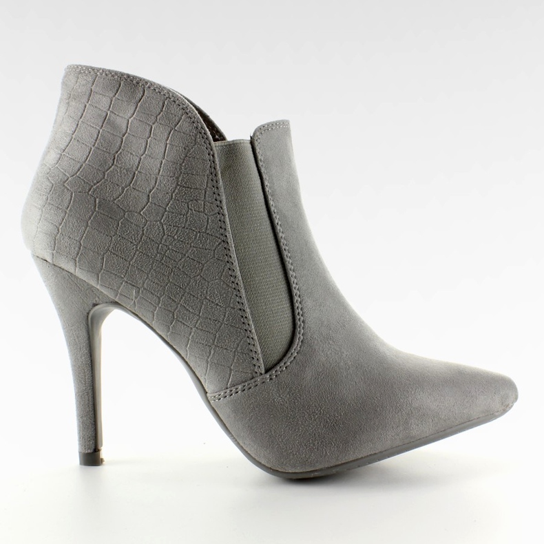 Eleganti stivaletti in suede grigio 1080