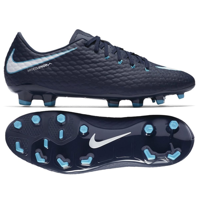 Scarpe da calcio Nike Hypervenom Phelon Iii Fg M 852556-414 blu navy blu navy