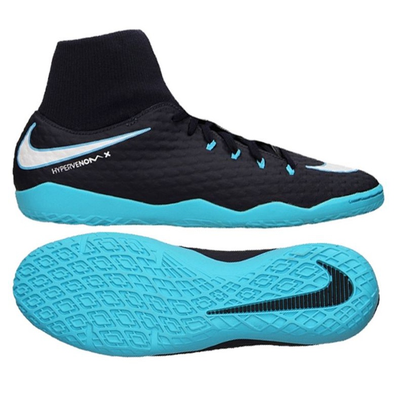 Scarpe indoor Nike HypervenomX Phelon Iii Df Ic M 917768-414 blu navy blu navy