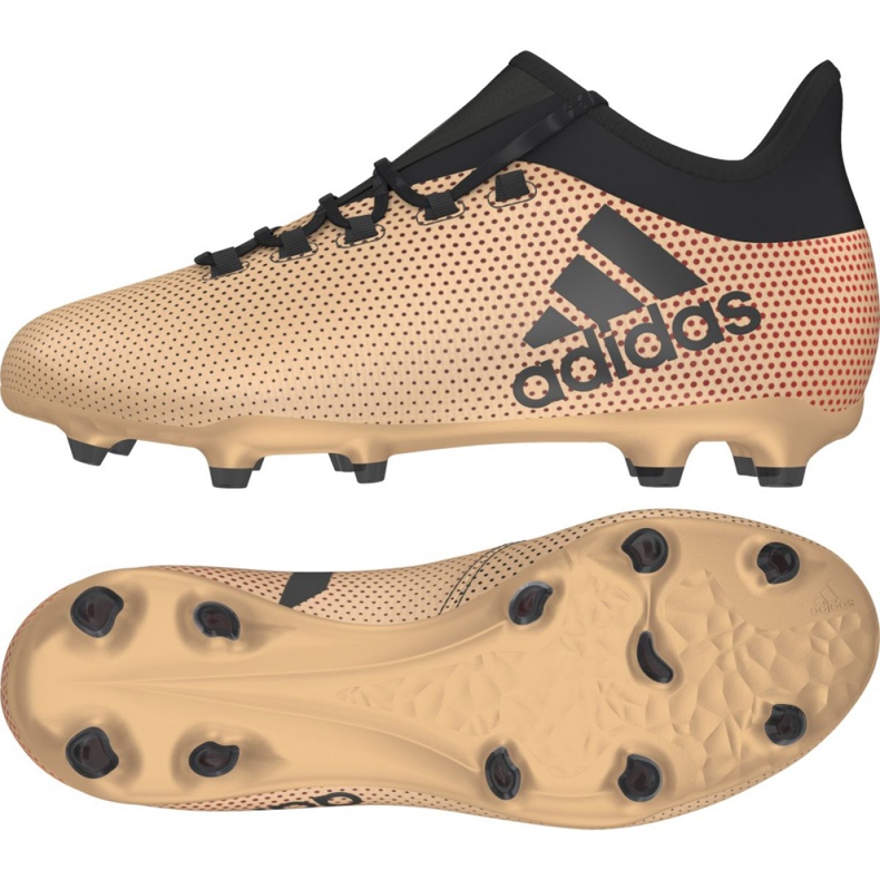 Scarpe da calcio Adidas X 17.1 Fg Jr CP8977 d'oro