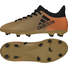 Scarpe da calcio Adidas X 17.3 Fg Jr CP8990 bianco, oro d'oro