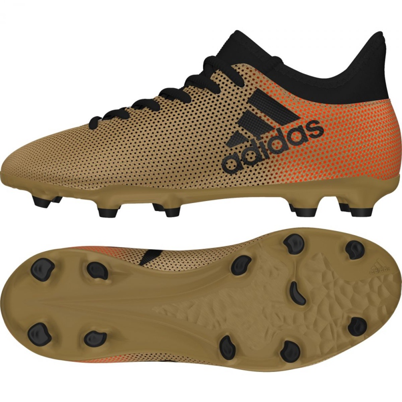 Scarpe da calcio Adidas X 17.3 Fg Jr CP8990 oro bianco d'oro