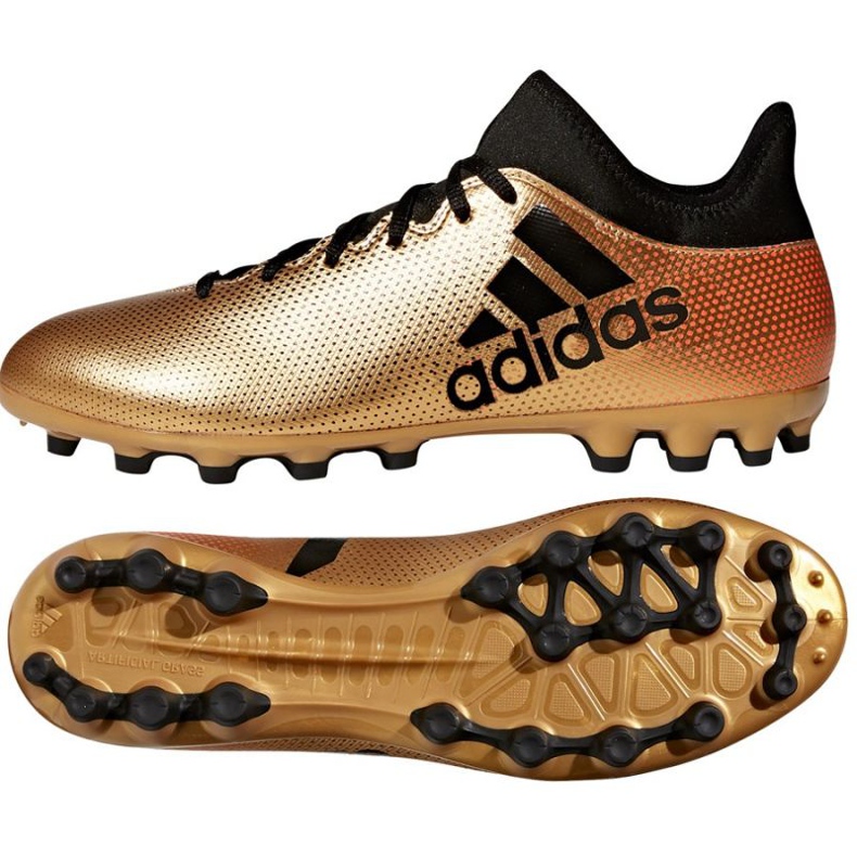 Scarpe da calcio Adidas X 17.3 Ag M CP9233 multicolore d'oro