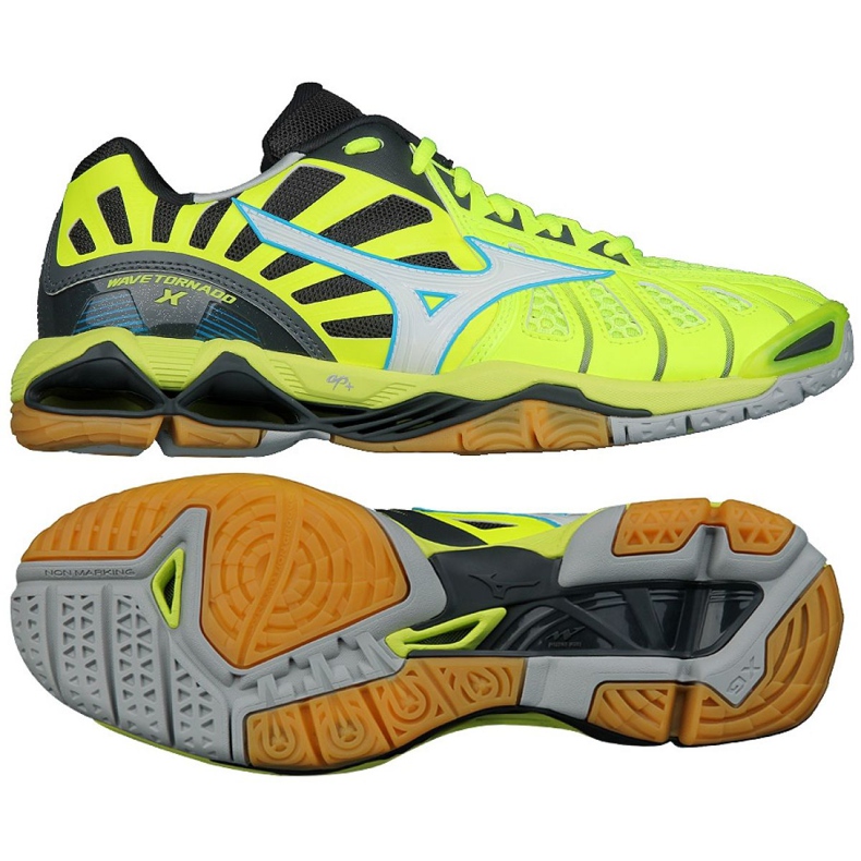 Mizuno Wave Tornado XM V1GA161242 scarpe da pallavolo multicolore verde