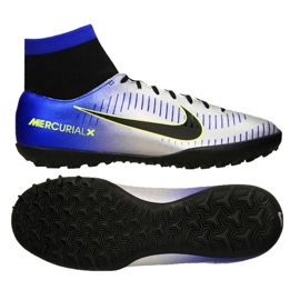 Nike MercurialX Victory Vi Neymar Df Tf M 921514-407 scarpe da calcio verde, blu, grigio/argento blu