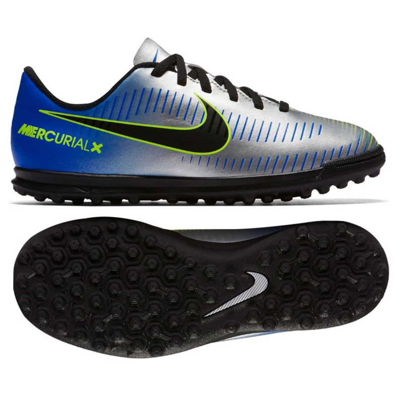 Nike MercurialX Vortex Iii Neymar Tf Jr 921497-407 scarpe da calcio multicolore blu