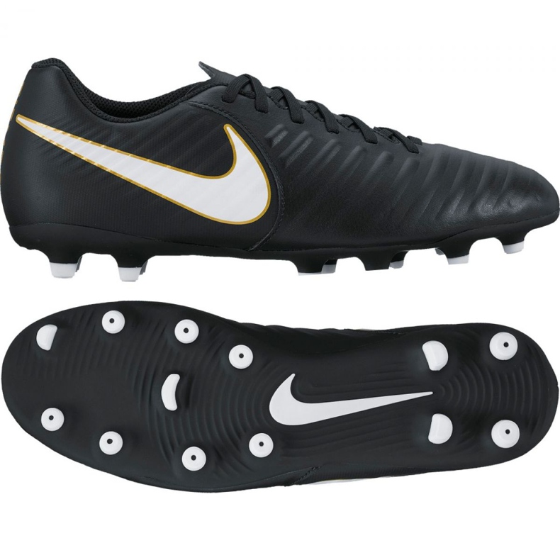 Nike Tiempo Rio Iv Fg M 897759-002 scarpe da calcio multicolore nero