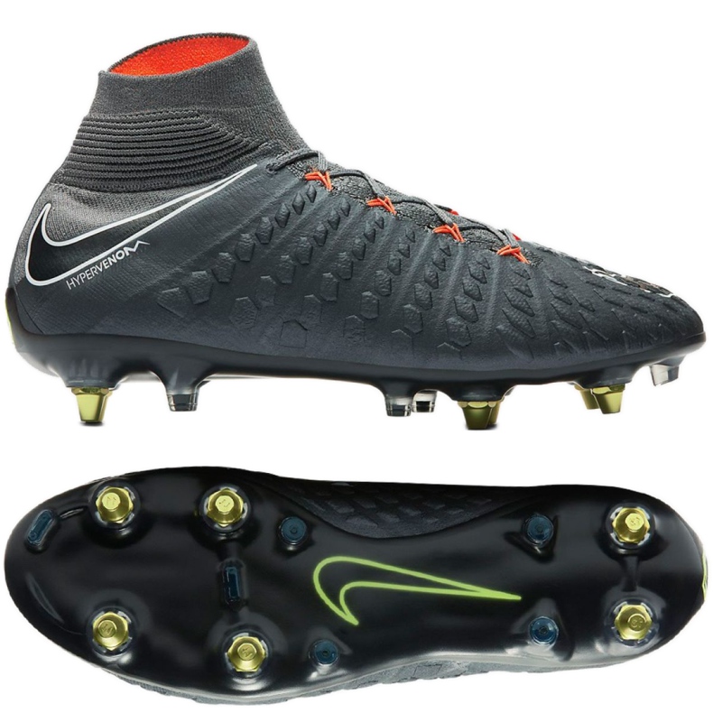Nike Hypervenom Phantom 3 Elite Df Fg Ac M AH7269-081 scarpe da calcio grigio grigio