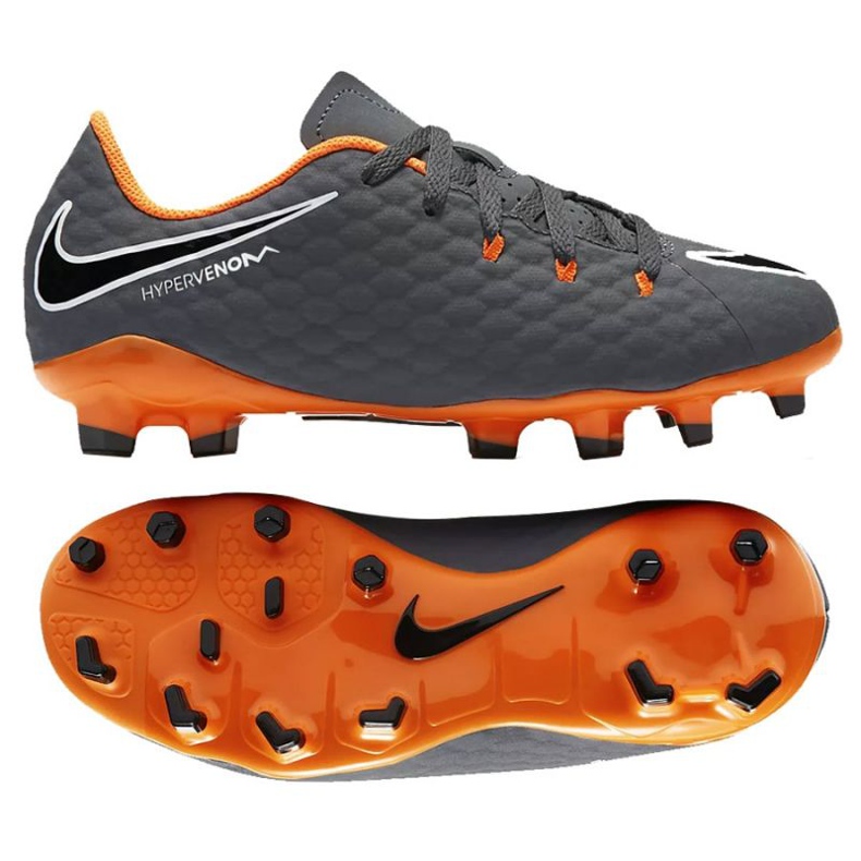 Nike Hypervenom Phantom 3 Academy Jr AH7288-081 scarpe da calcio multicolore grigio