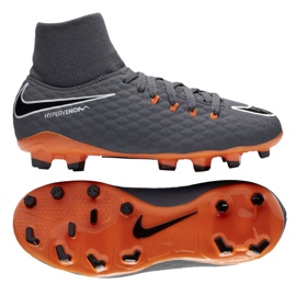 Nike Hypervenom Phantom 3 Academy Df Fg Jr AH7287-081 scarpe da calcio multicolore grigio
