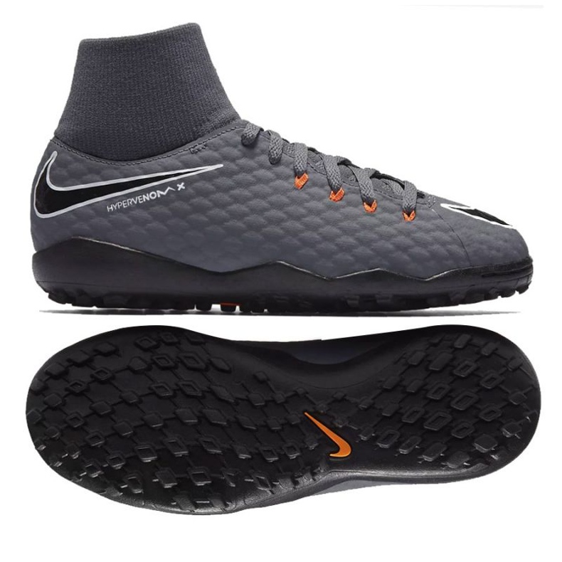 Nike Hypervenom PhantomX 3 Academy Df Tf Jr AH7293-081 scarpa da calcio multicolore grigio