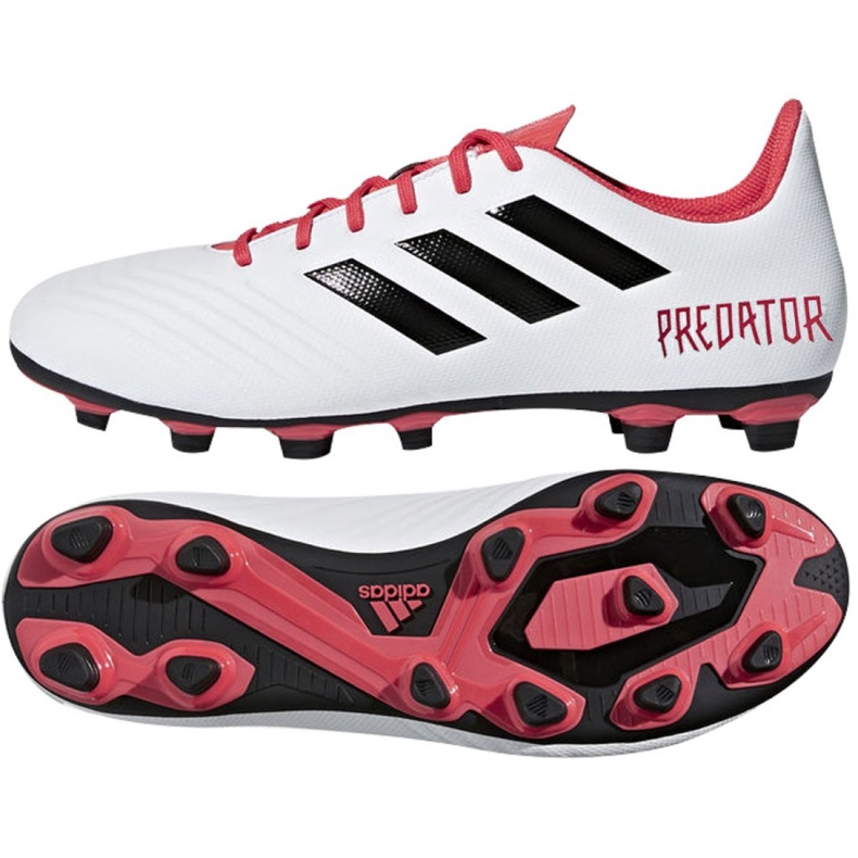 Scarpe da calcio Adidas Predator 18.4 FxG M CM7669 multicolore bianca