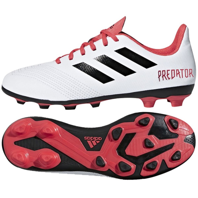 Scarpe da calcio Adidas Predator 18.4 FxG Jr CP9241 multicolore bianco