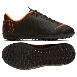 Scarpe da calcio Nike Mercurial VaporX 12 Academy Gs Tf Jr AH7342-081 nero nero