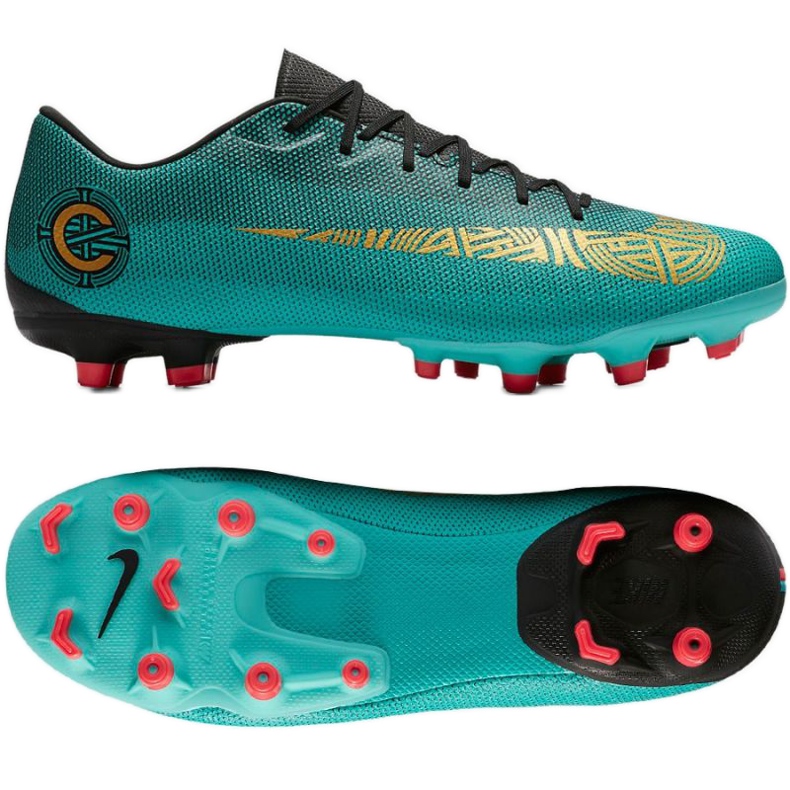 Scarpe da calcio Nike Mercurial Vapor 12 Academy CR7 MG M AJ3721-390 verde
