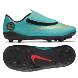 Nike Mercurial Vapor 12 Club Ps V CR7 Mg Jr AJ3096-390 scarpe da calcio blu blu