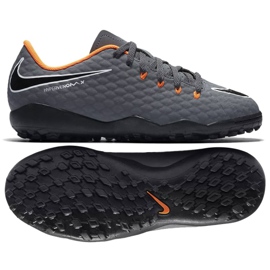 Scarpe da calcio Nike Hypervenom PhantomX 3 Academy Tf Jr AH7294-081-S grigio grigio