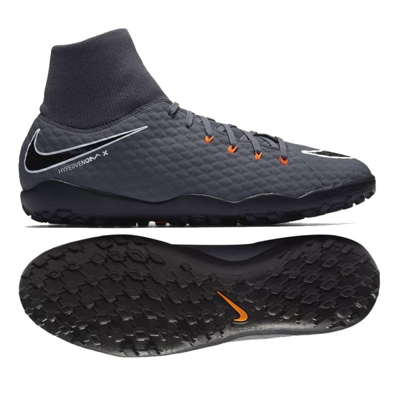 Scarpe da calcio Nike Hypervenom PhantomX 3 Academy Df Tf M AH7276-081-S grigio grigio