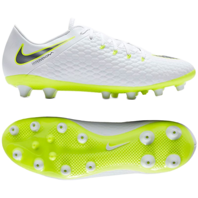 Scarpa da calcio Nike Hypervenom Phantom 3 Academy Ag Pro M AJ6710-107 bianca bianca