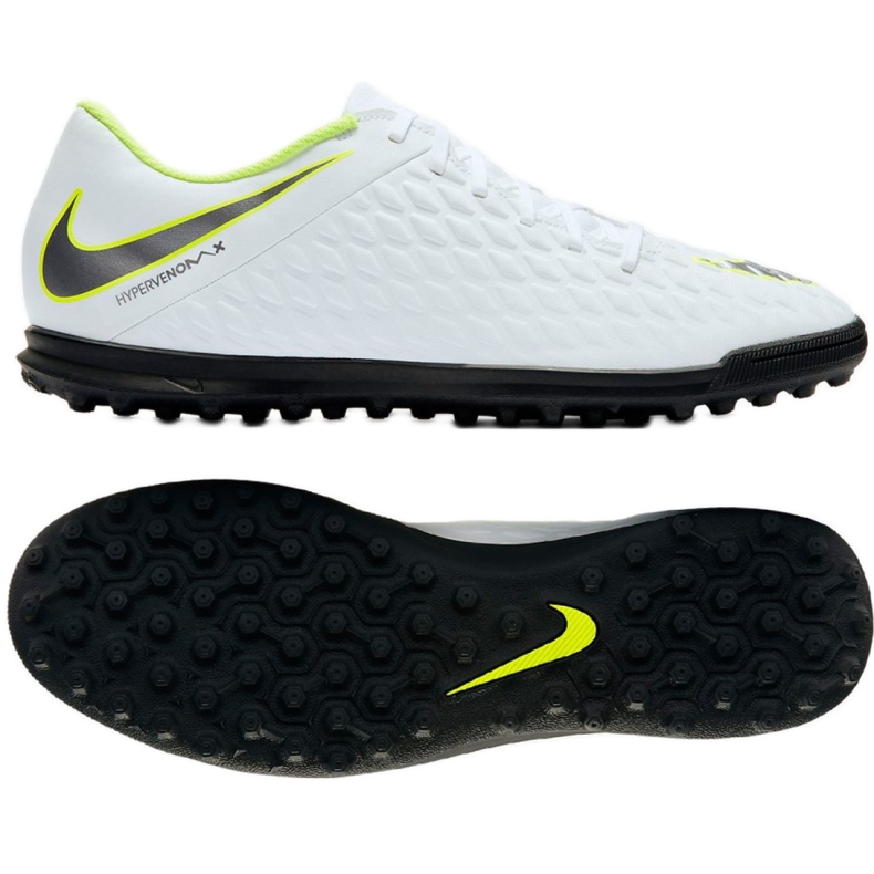 Scarpe da calcio Nike Hypervenom Phantomx 3 Club Tf M AJ3811-107 bianca bianca