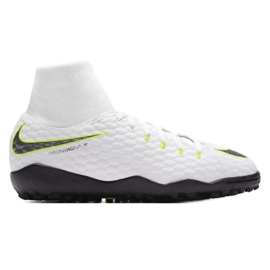 Scarpe da calcio Nike Hypervenom PhantomX 3 Academy Df Tf Jr AH7293-107 bianco bianco