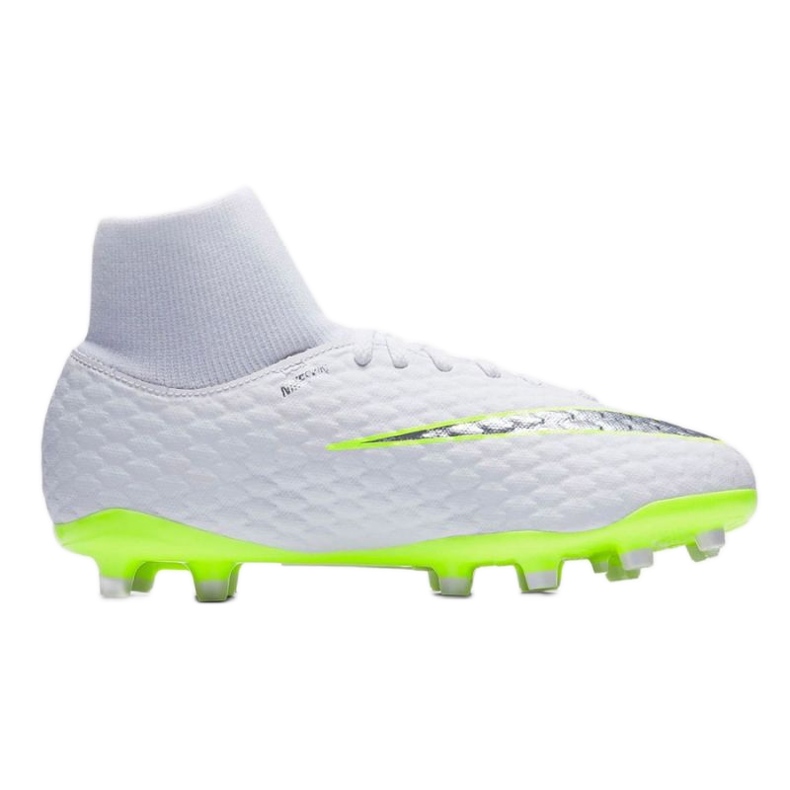 Nike hypervenom Phantom 3 Academy Df Fg Jr AH7287-107 scarpe da calcio bianca bianca
