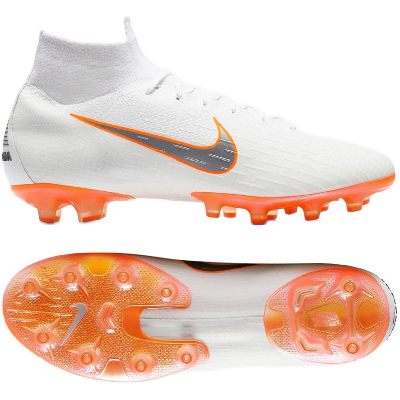 Scarpe da calcio Nike Mercurial Superfly 6 Elite Ag Pro M AH7377-107 bianca bianca