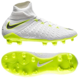 Scarpe da calcio Nike Hypervenom Phantom 3 Elite Dynamic Fit Fg Jr AJ3791-107 bianca bianca