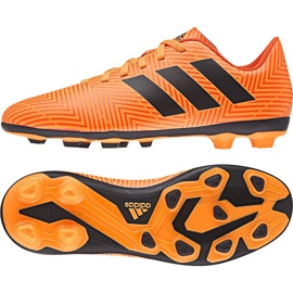 Le scarpe da calcio adidas Nemeziz 18.4 FxG Jr DB2355 multicolore arancia