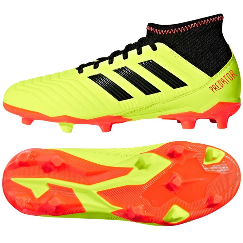 Scarpe da calcio Adidas Preadtor 18.3 Fg Jr DB2319 multicolore giallo