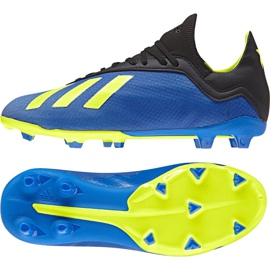 Scarpe da calcio Adidas X 18.3 Fg Jr DB2416 blu navy blu