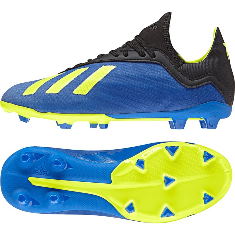 Scarpe da calcio Adidas X 18.3 Fg Jr DB2416 blu navy blu