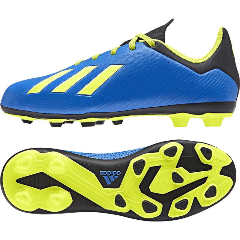 Scarpe da calcio Adidas X 18.4 FxG Jr DB2419 multicolore blu
