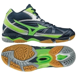 Scarpe da pallavolo Mizuno Wave Hurricane 2 Mid M V1GA164536 blu navy blu navy