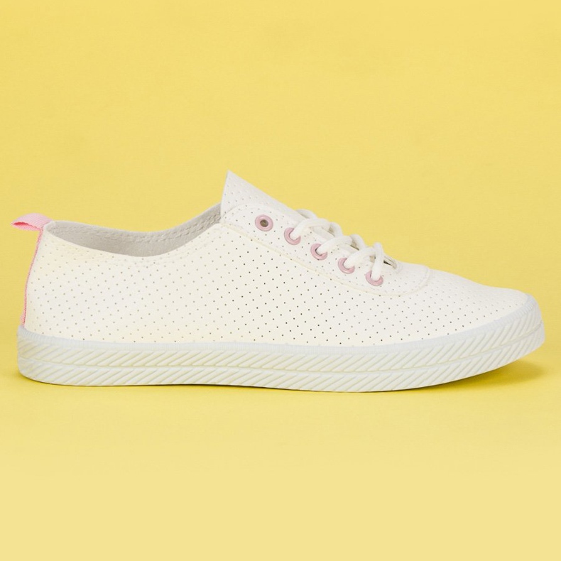 Kylie Sneakers annodate traforate bianca