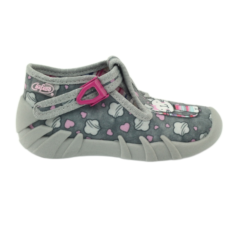 Ciabattine Gattino Befado 110p326 bianca grigio rosa