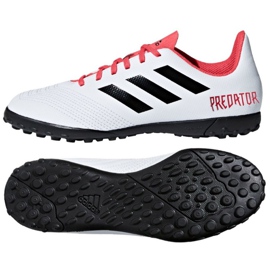 Scarpe da calcio Adidas Predator Tango 18.4 Tf Jr CP9096 bianco bianco