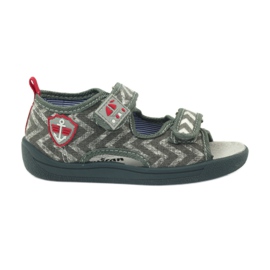 Sandali da bambino grigi American Club TEN36 grigio rosso