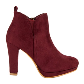 Small Swan Stivali da donna bordeaux rosso