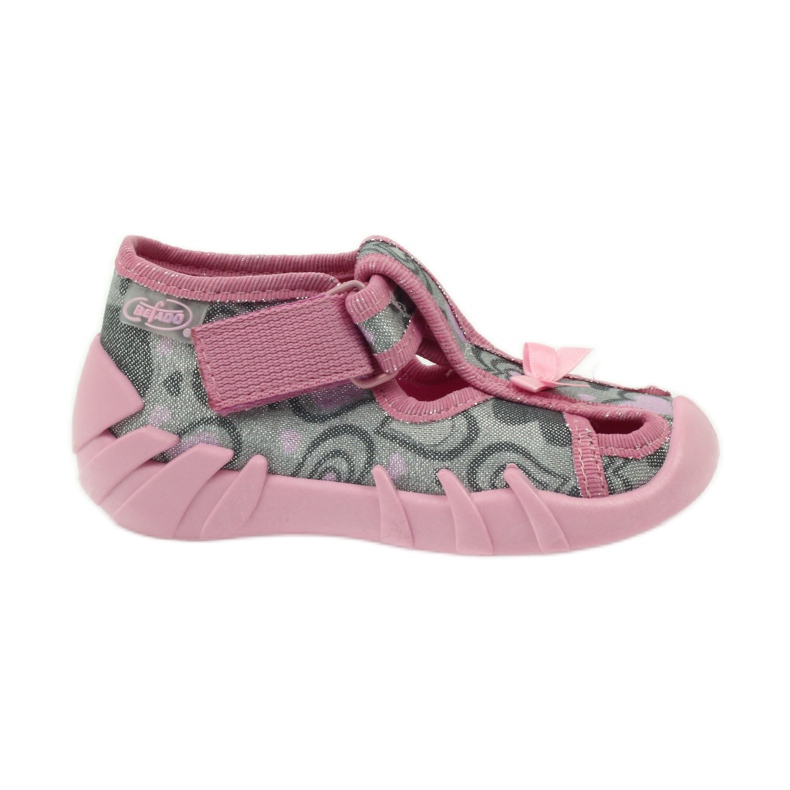 Ciabatte Befado 190P084 filo lucido grigio rosa