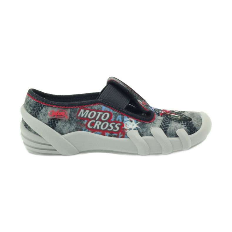 Befado scarpe per bambini pantofole 290x166 grigio rosso